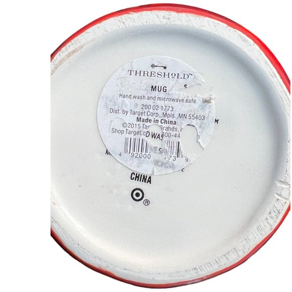 NWOT! 2015 THRESHOLD 3D Reindeer Ceramic Mug Cup Christmas Holiday Decor 14 oz - Picture 10 of 11